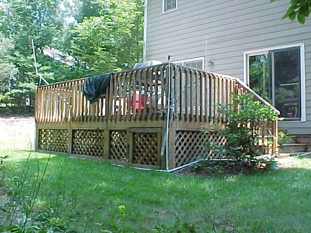 Deck with clear sealant